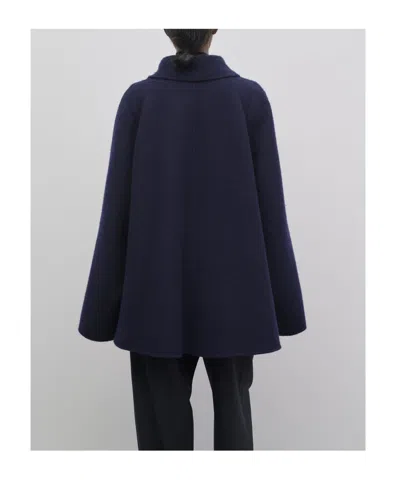 The Row Remie Cashmere Coat In Blue