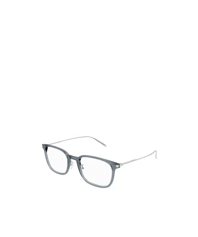 Saint Laurent Rectangular Flat Mirror In Blue