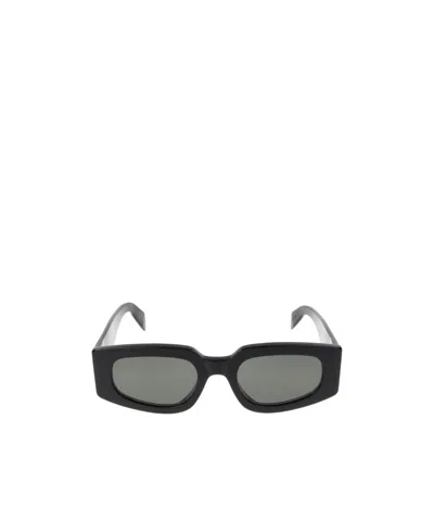 Retrosuperfuture Rectangle-frame Tinted Sunglasses In Black