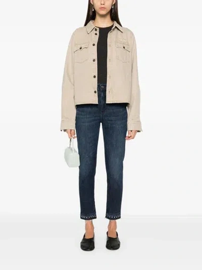 Dondup Denim Trousers With Belt Loops In Blue