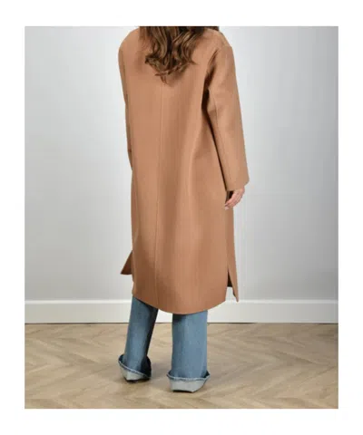 Aspesi Wool Coat In Brown