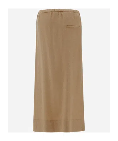 Herno Drawstring Waist Skirt In Brown