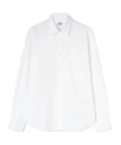 Aspesi Box Cut Cotton Poplin Shirt In White