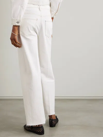 Frame High Rise Le Palazzo Crop Jean In Au Natural Clean Raw After In White