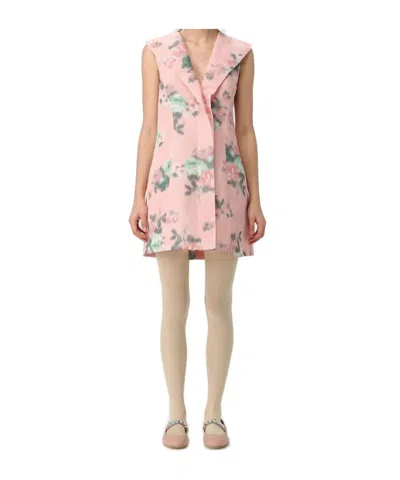 Philosophy Di Lorenzo Serafini Floral-print Mini Dress In Pink
