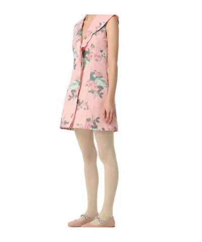 Philosophy Di Lorenzo Serafini Floral-print Mini Dress In Pink