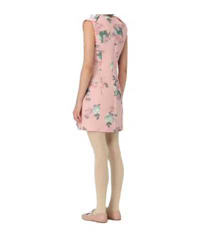 Philosophy Di Lorenzo Serafini Floral-print Mini Dress In Pink