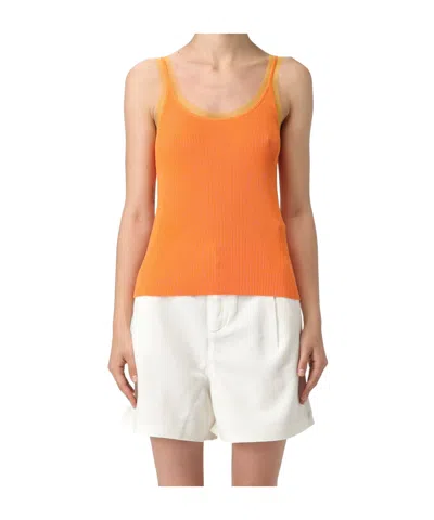 Liu •jo Top In Maglia Di Misto Viscosa Liu Jo In Orange