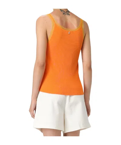 Liu •jo Top In Maglia Di Misto Viscosa Liu Jo In Orange