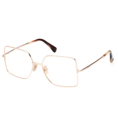 Max Mara Logo Plain Glasses In Gold