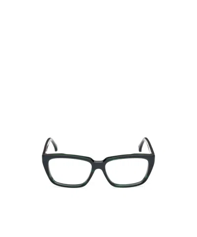 Max Mara Rectangle Frame Glasses In Black