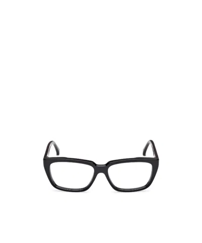 Max Mara Rectangle Frame Glasses In Black