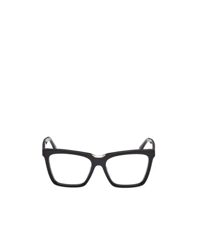 Max Mara Rectangle Frame Glasses In Black