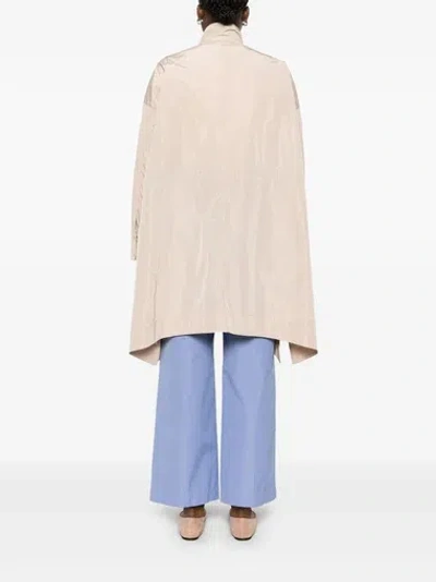 Aspesi High Collar Trench Coat In Neutral