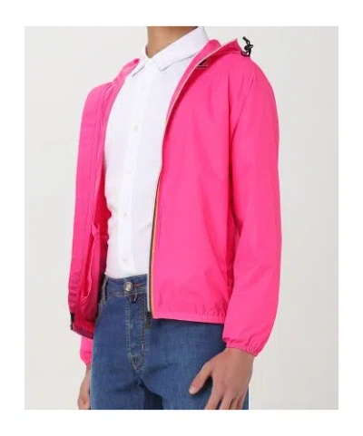 K-way Le Vrai 4.0 Claude Hooded Jacket In Pink
