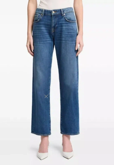 7 For All Mankind Calie Nevada Straight Ankle Jean In Blue