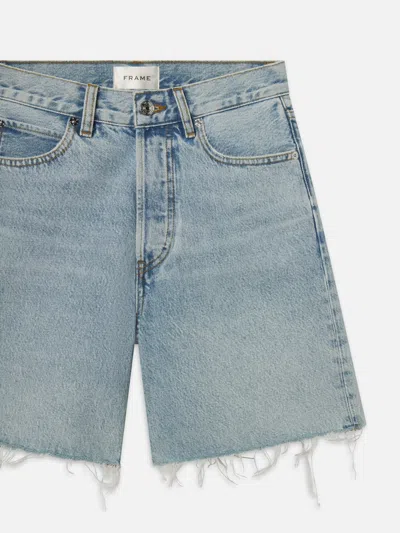 Frame High Waist Denim Shorts In Blue