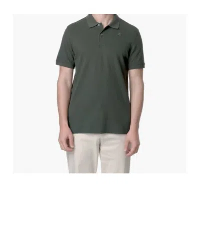 K-way Short-sleeved Polo Shirt In Black