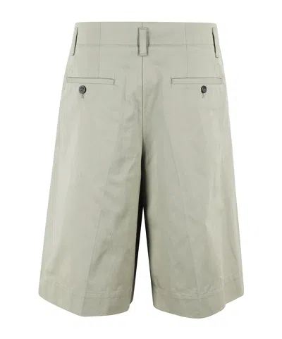 Roberto Collina Tailored Bermuda Shorts With Pleats In Grey