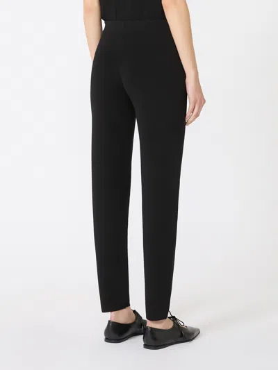 Max Mara Viscose Jersey Trousers In Black
