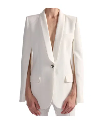 Barbara Bui Zip-up Sleeve Blazer In White