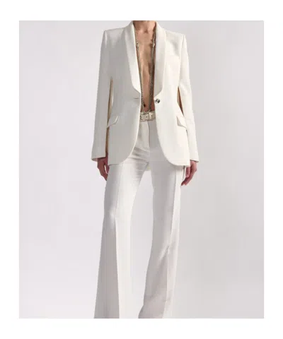 Barbara Bui Zip-up Sleeve Blazer In White