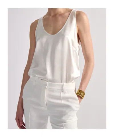 Barbara Bui Silk Top In White