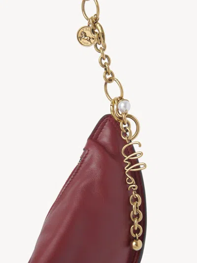 Chloé Chlo Halfmoon Leather Shoulder Bag In Red