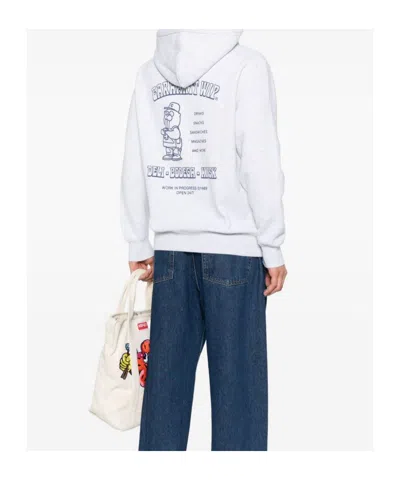Carhartt Logo Cotton Hoodie With Drawstring Hood In Gray