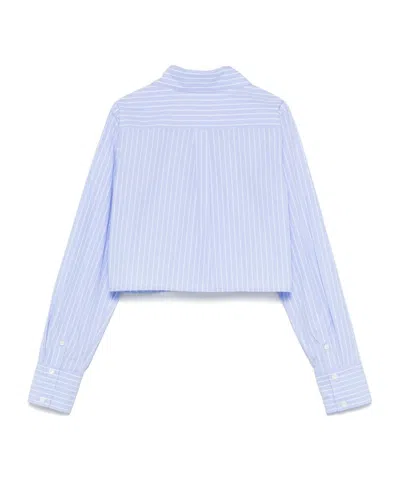 Frame Modern Collar Shirt In Oxford Blue Multi In Blue