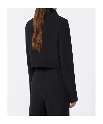 Max Mara Tesoro Open Front Cropped Jacket In Black