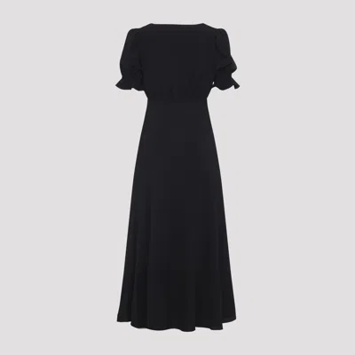 Chloé Long Dress With Button Detail And Empire Waistline In Black