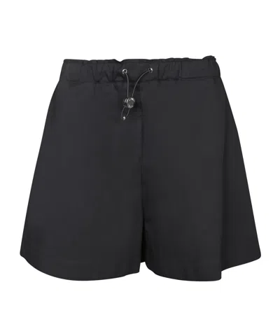 Moschino Drawstring Elastic Waist Shorts In Black