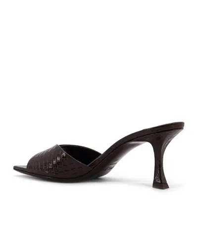 Jimmy Choo Skye 70 Croc-embossed Leather Mules In Brown
