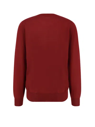 Brunello Cucinelli Cashmere Crew Neck Sweater In Red