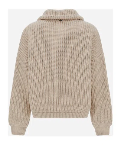 Herno Resort Cardigan In Infinity In Brown