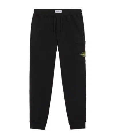 Stone Island Relaxed Jogger Pants With Cargo Pocket And Drawstring In Black