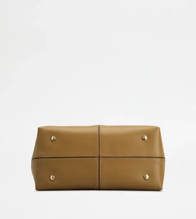 Tod's Di Bag Folio Small Top Handle Bag In Brown