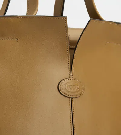 Tod's Di Bag Folio Small Top Handle Bag In Brown