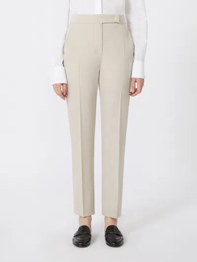 Max Mara Felice Straight Leg Trousers With Belt Loops In Neutral