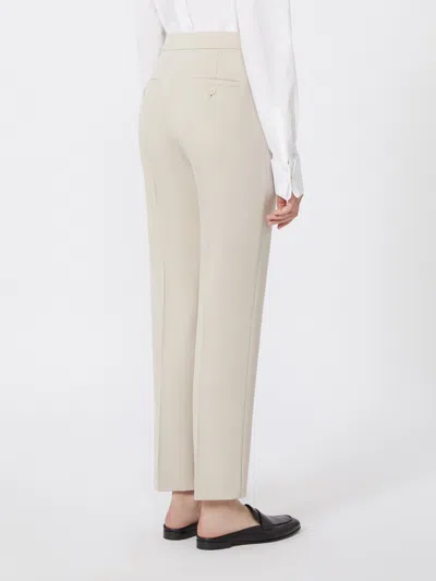Max Mara Felice Straight Leg Trousers With Belt Loops In Neutral
