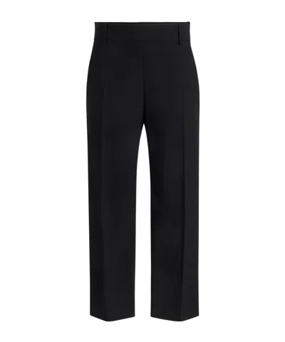 Khaite Cam Straight-leg Woven Trousers In Black