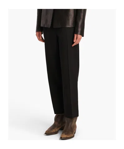 Khaite Cam Straight-leg Woven Trousers In Black