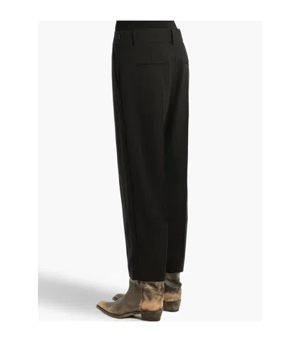 Khaite Cam Straight-leg Woven Trousers In Black