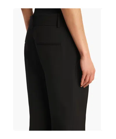 Khaite Cam Straight-leg Woven Trousers In Black