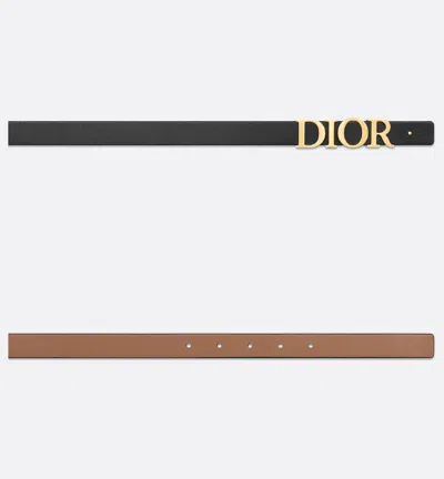 Dior Dream Reversible Leather Belt In Black