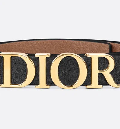 Dior Dream Reversible Leather Belt In Black