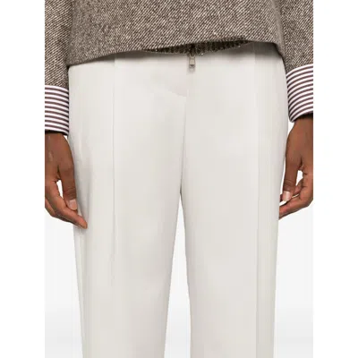 Brunello Cucinelli Trousers In White