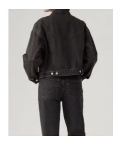 Levi's Shrunken 90s No Pleat Bejeweled Trucker Clothing In Black