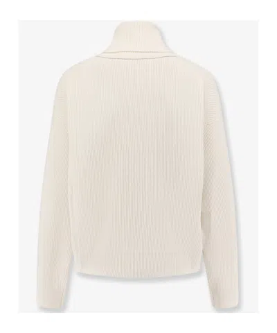 Brunello Cucinelli Ribbed Sweater In White